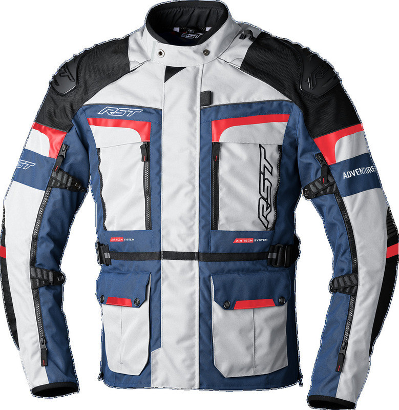RST Pro Series Adventure-X CE Silver Blue Red Jacket