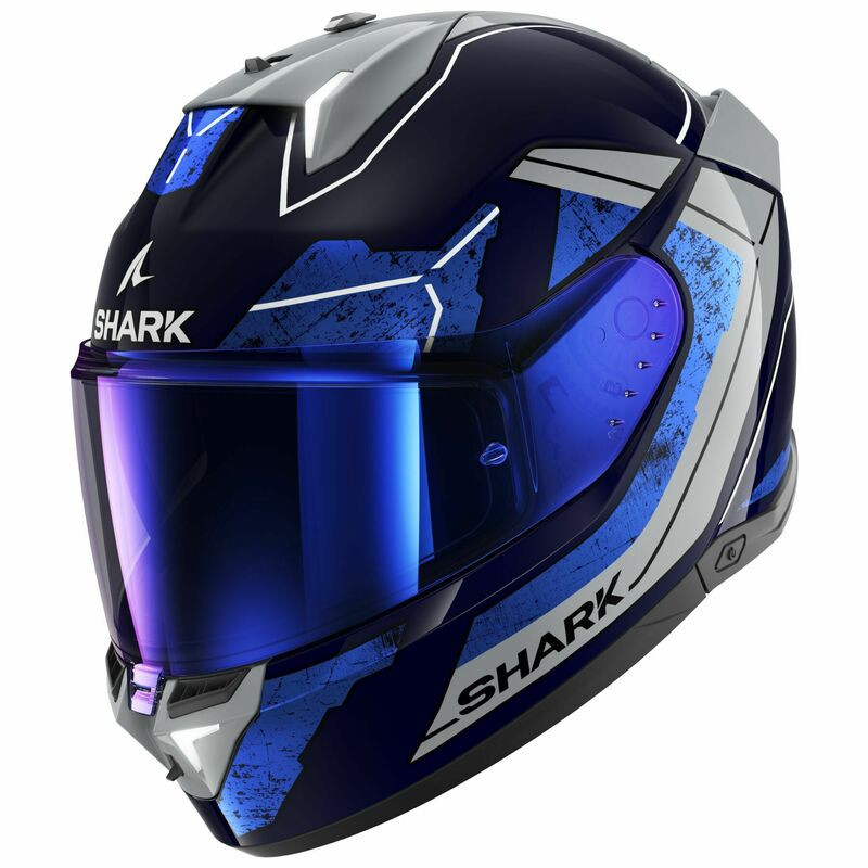 Shark Skwal i3 Rhad Blue Chrome Silver Helmet