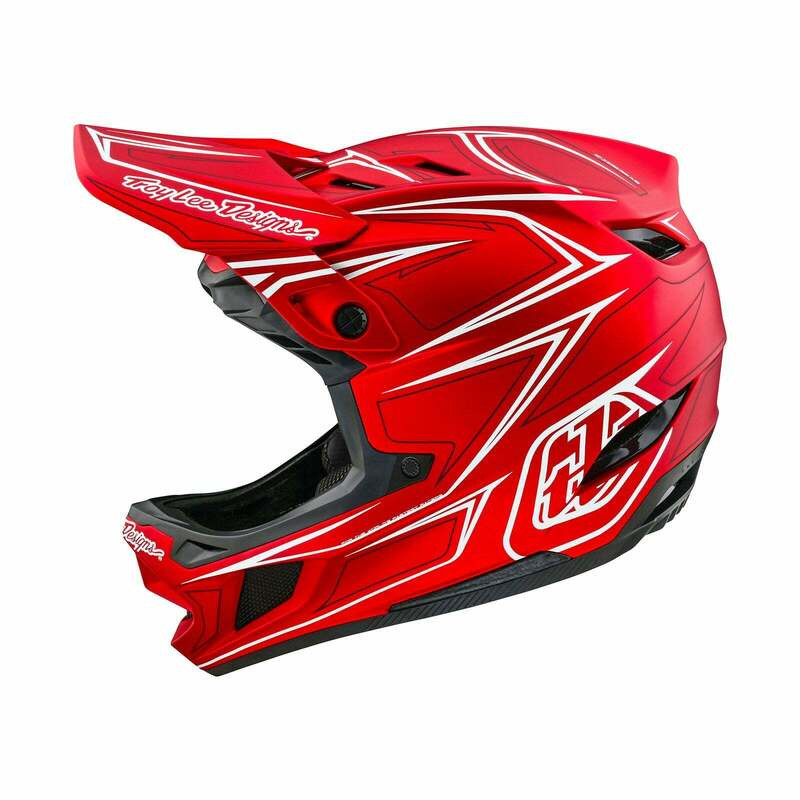Troy Lee Designs D4 Composite Pinned Red Helmet