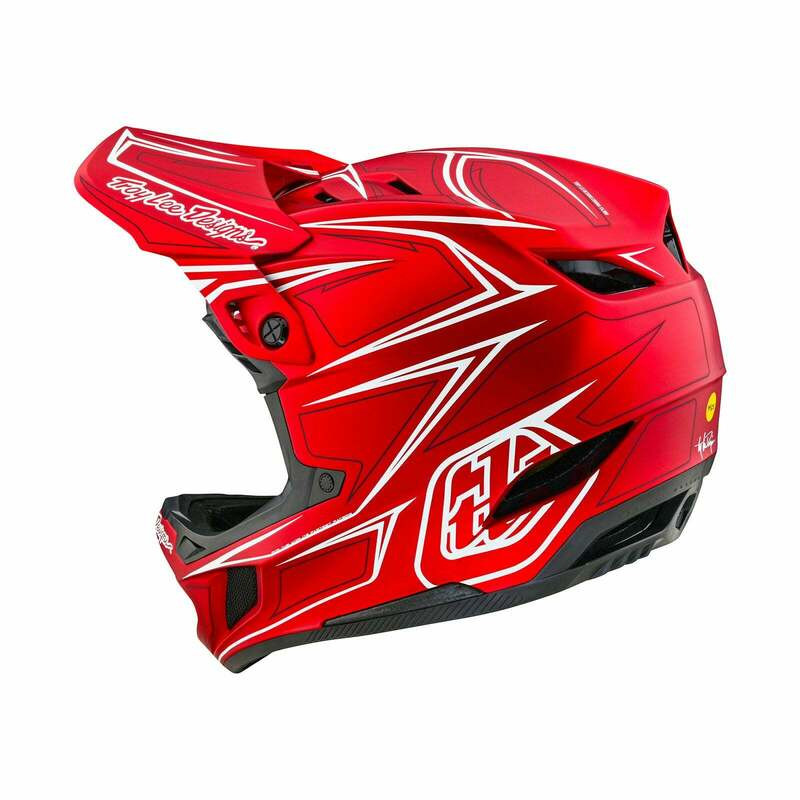 Troy Lee Designs D4 Composite Pinned Red Helmet