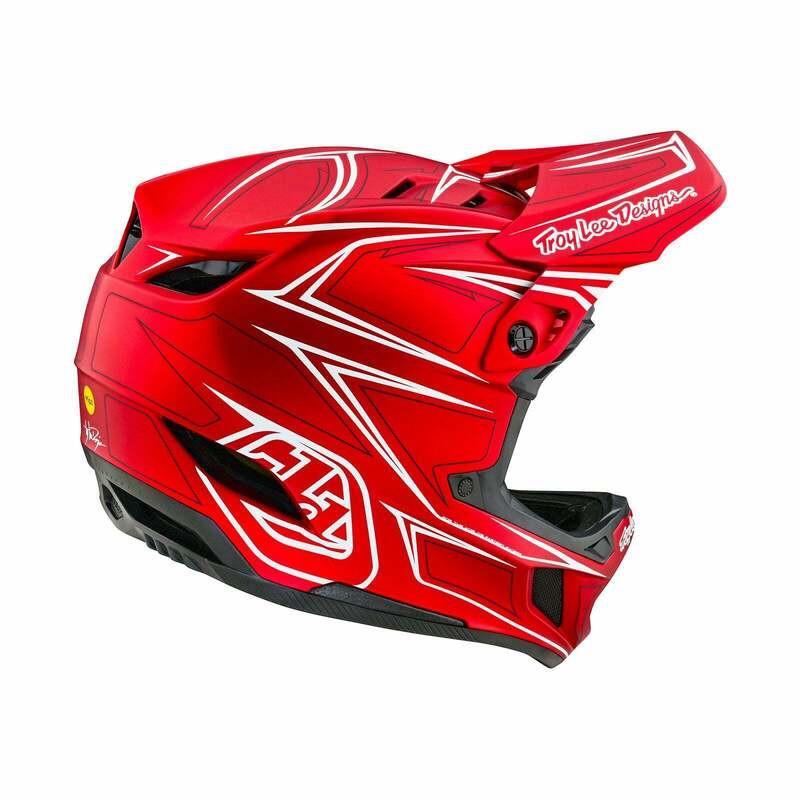 Troy Lee Designs D4 Composite Pinned Red Helmet