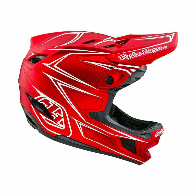 Troy Lee Designs D4 Composite Pinned Red Helmet