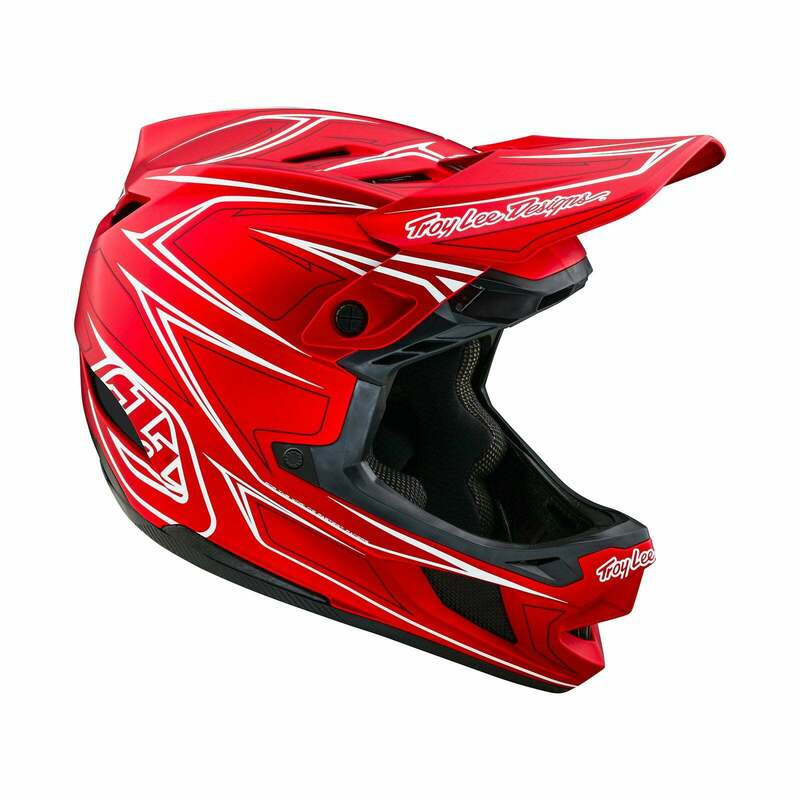 Troy Lee Designs D4 Composite Pinned Red Helmet