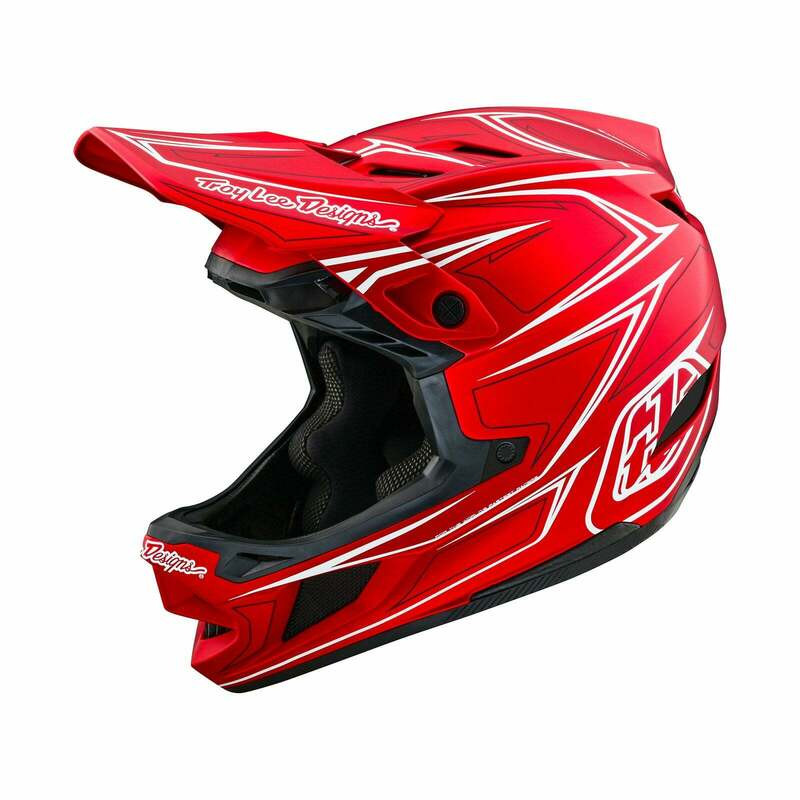 Troy Lee Designs D4 Composite Pinned Red Helmet