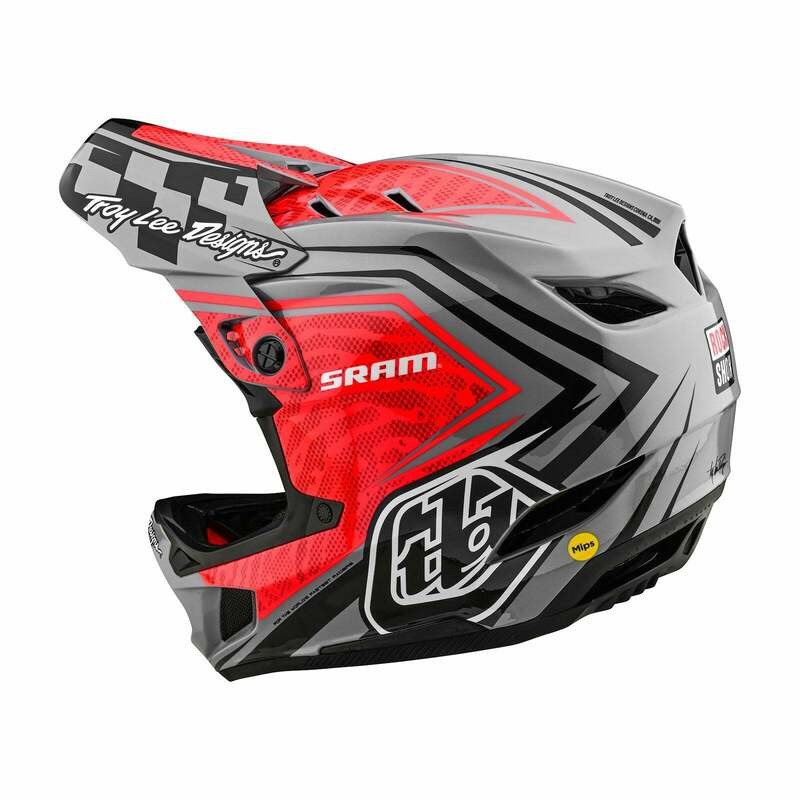 Troy Lee Designs D4 Carbon Sram Red Black Helmet