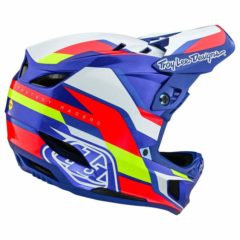 Troy Lee Designs D4 Composite Omega White Blue Helmet
