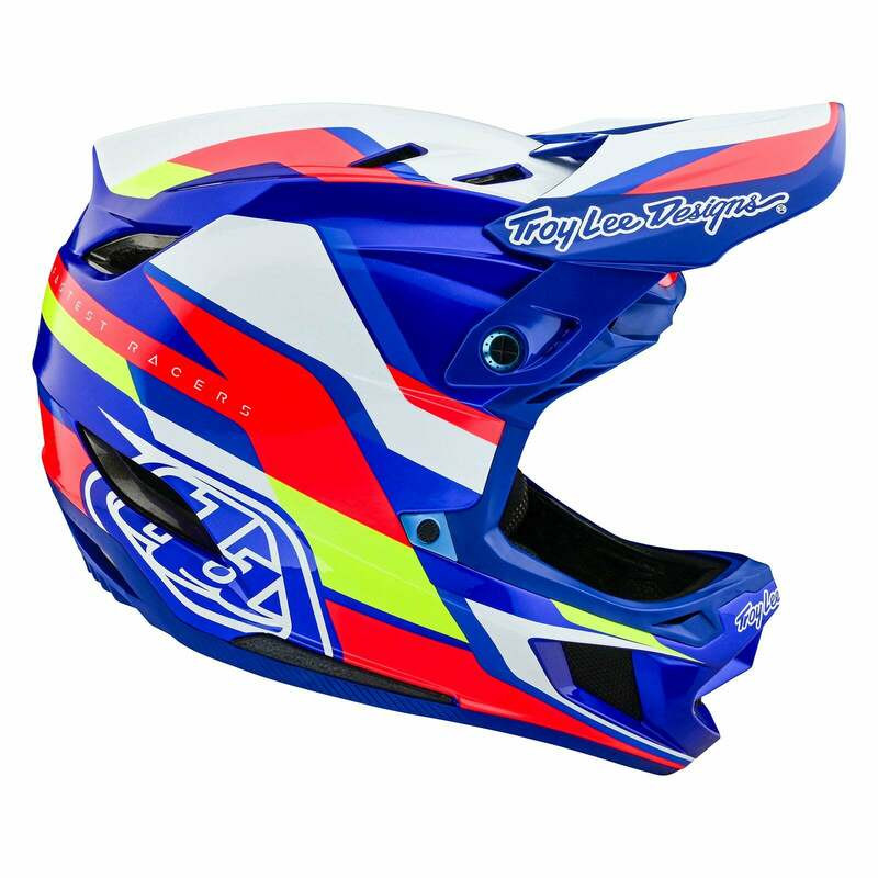 Troy Lee Designs D4 Composite Omega White Blue Helmet