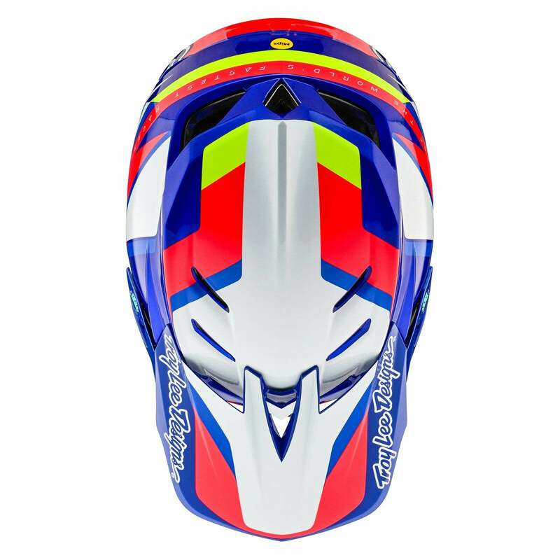 Troy Lee Designs D4 Composite Omega White Blue Helmet