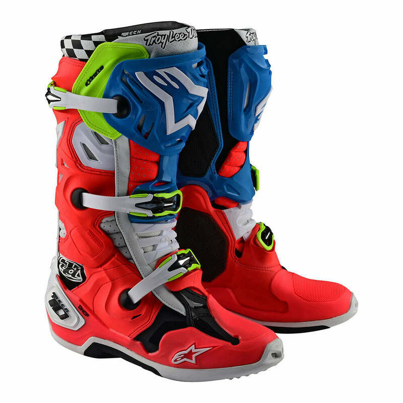 Troy Lee Designs Alpinestars Tech 10 Supervented Rocket Red White Blue Boots