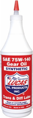 Lucas Synthetic Gear Oil 75W-140 Qt - 10121