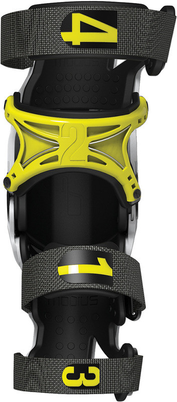 Mobius X8 White Yellow Knee Braces