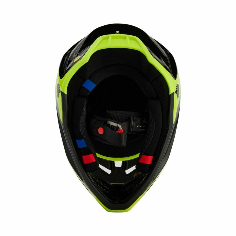 Fox Racing Youth V3 Streak Black Yellow Helmet