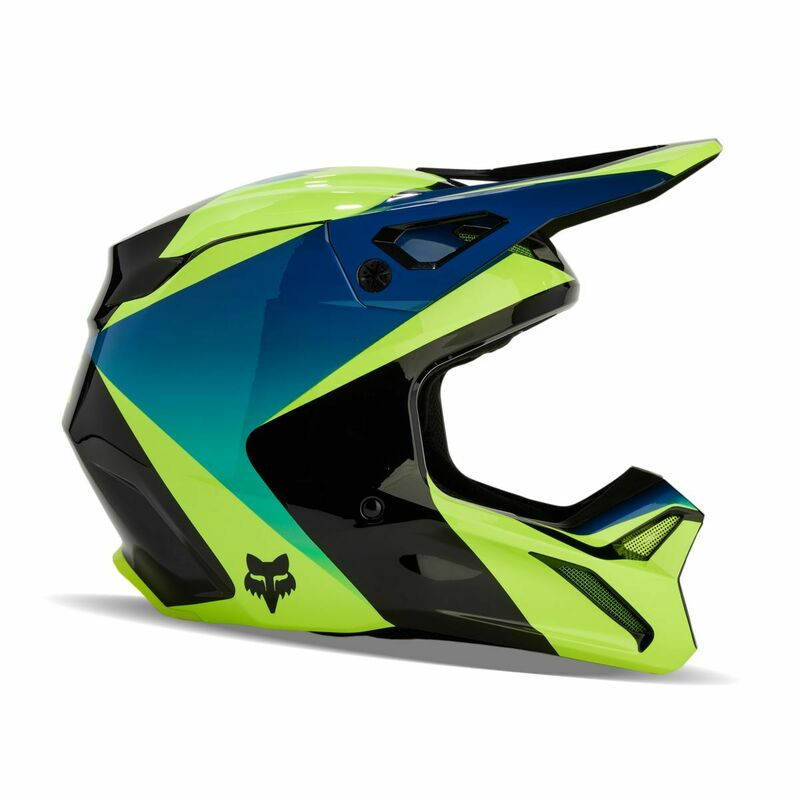 Fox Racing V1 Streak Black Yellow Helmet