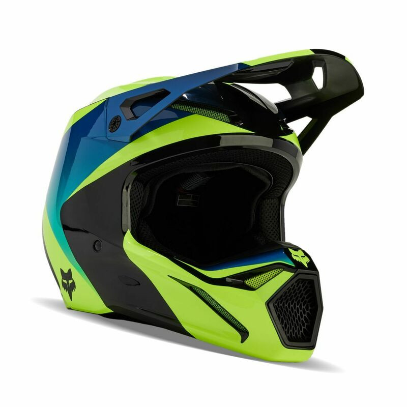 Fox Racing V1 Streak Black Yellow Helmet