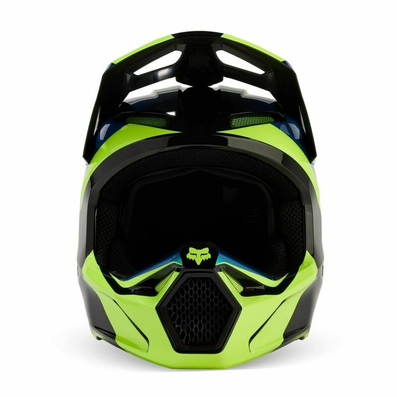 Fox Racing V1 Streak Black Yellow Helmet