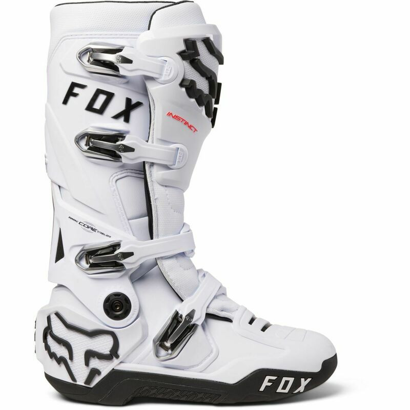 Fox Racing Instinct White Boot - Speed Addicts
