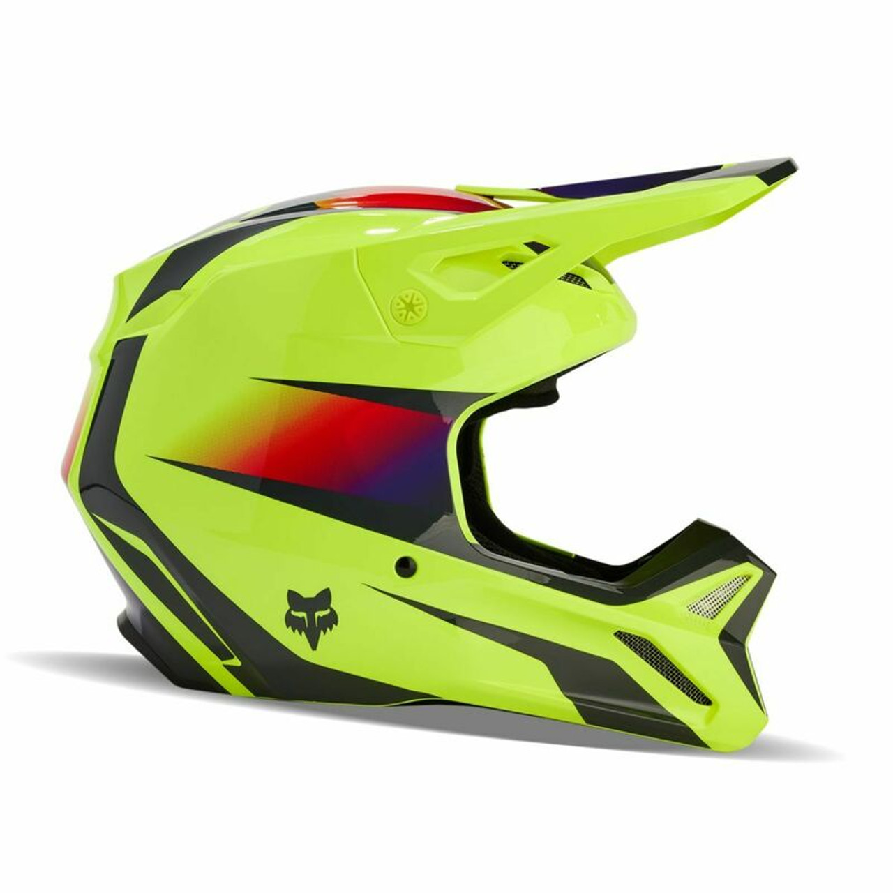 FOXページ Fox Racing V1 Flora Yellow Helmet - Speed Addicts