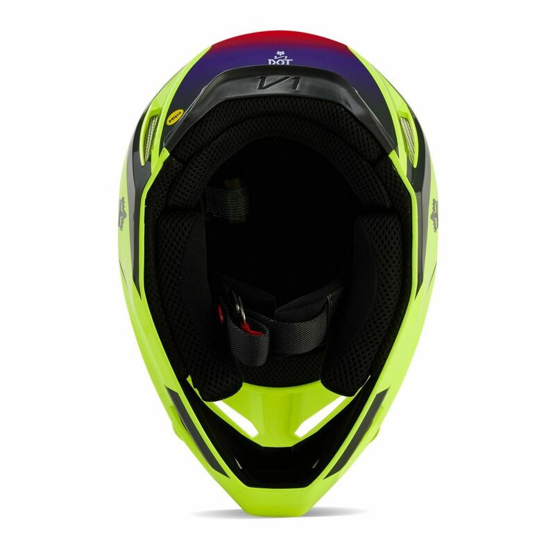 Fox Racing V1 Flora Yellow Helmet