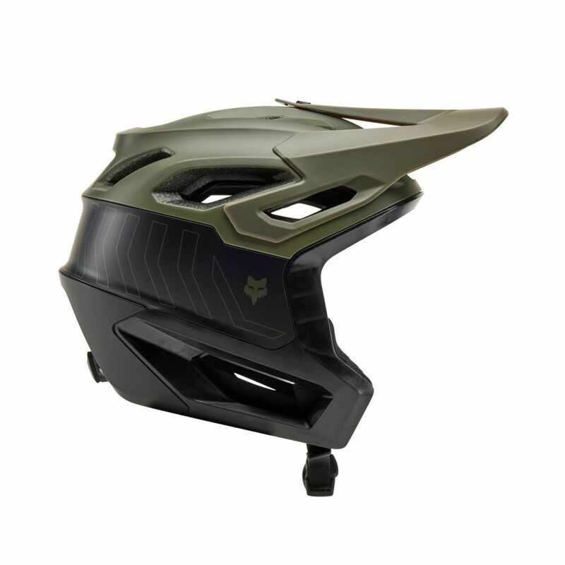Fox Racing Dropframe Pro Runn Olive Green Helmet - Speed Addicts