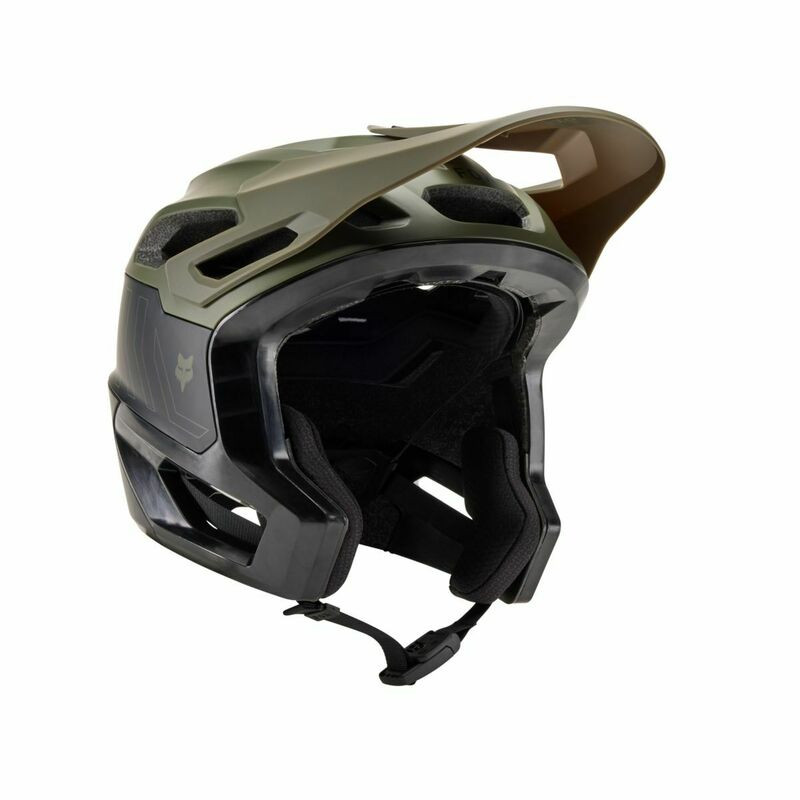 Fox Racing Dropframe Pro Runn Olive Green Helmet - Speed Addicts