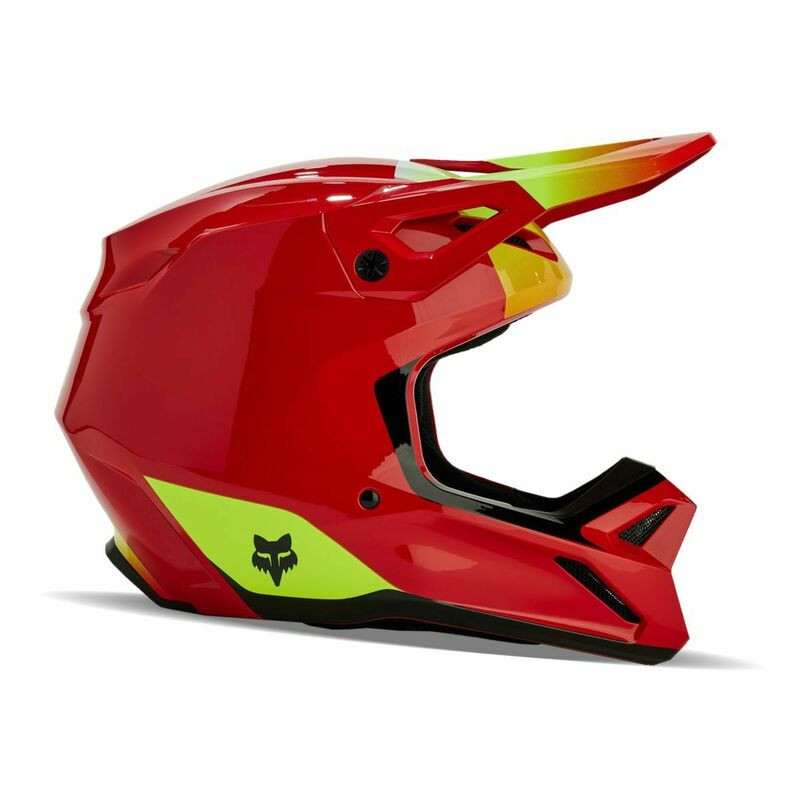 Fox Racing Youth V1 Ballast Flo Red Helmet