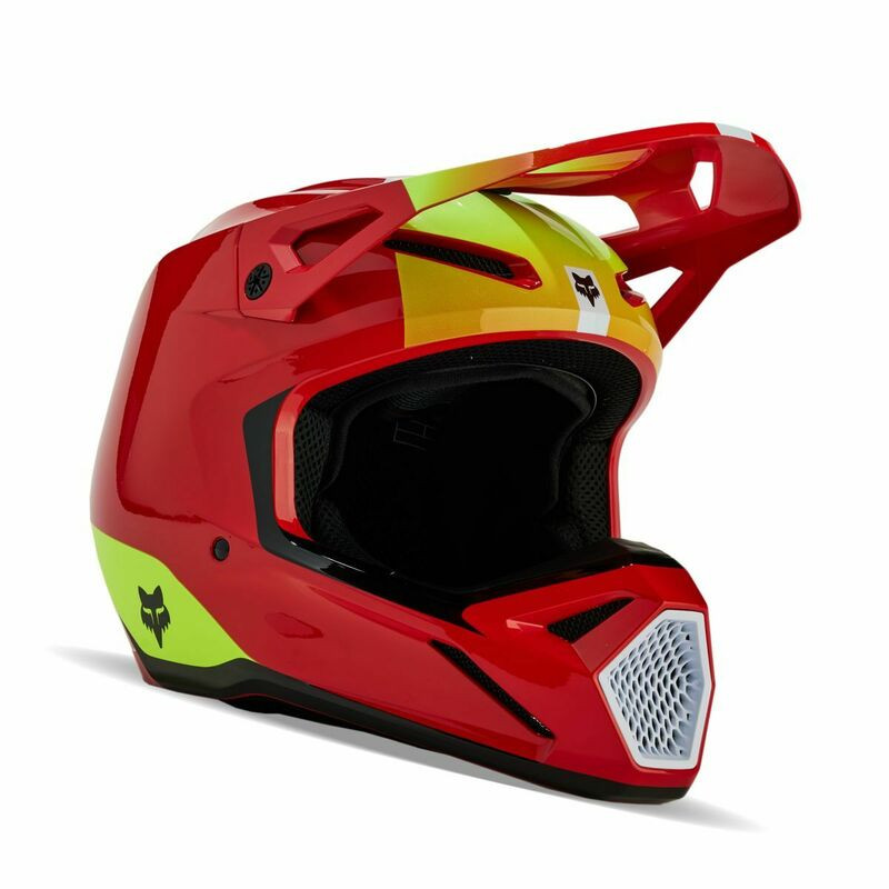 Fox Racing Youth V1 Ballast Flo Red Helmet