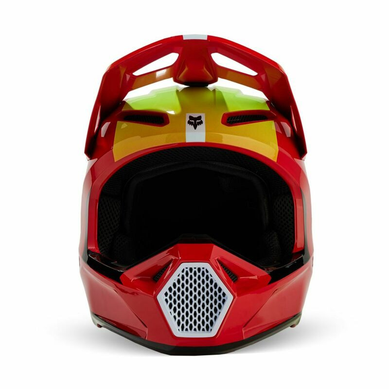 Fox Racing Youth V1 Ballast Flo Red Helmet