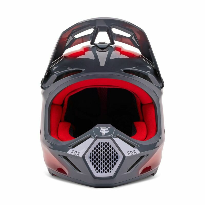 Fox Racing V3 Volatile Gray Red Helmet