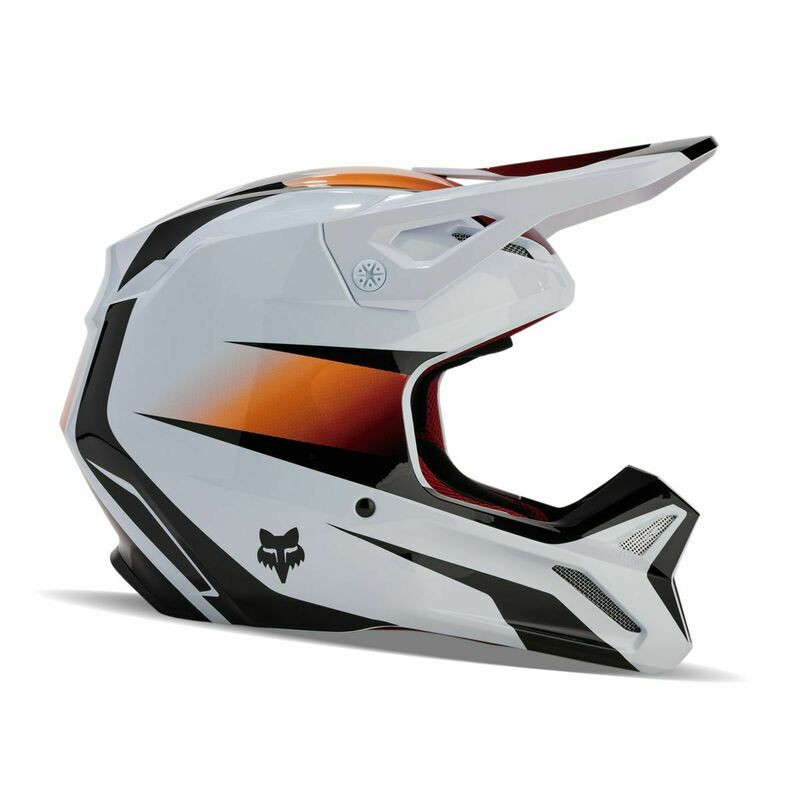 Fox Racing Youth V1 Flora White Black Helmet - Speed Addicts