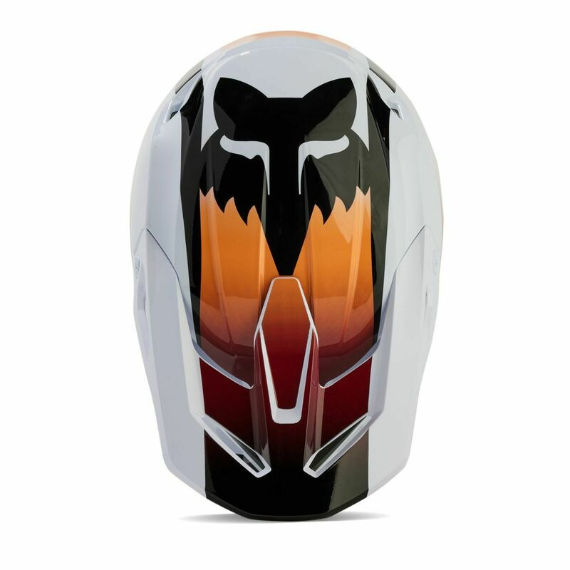 Fox Racing Youth V1 Flora White Black Helmet