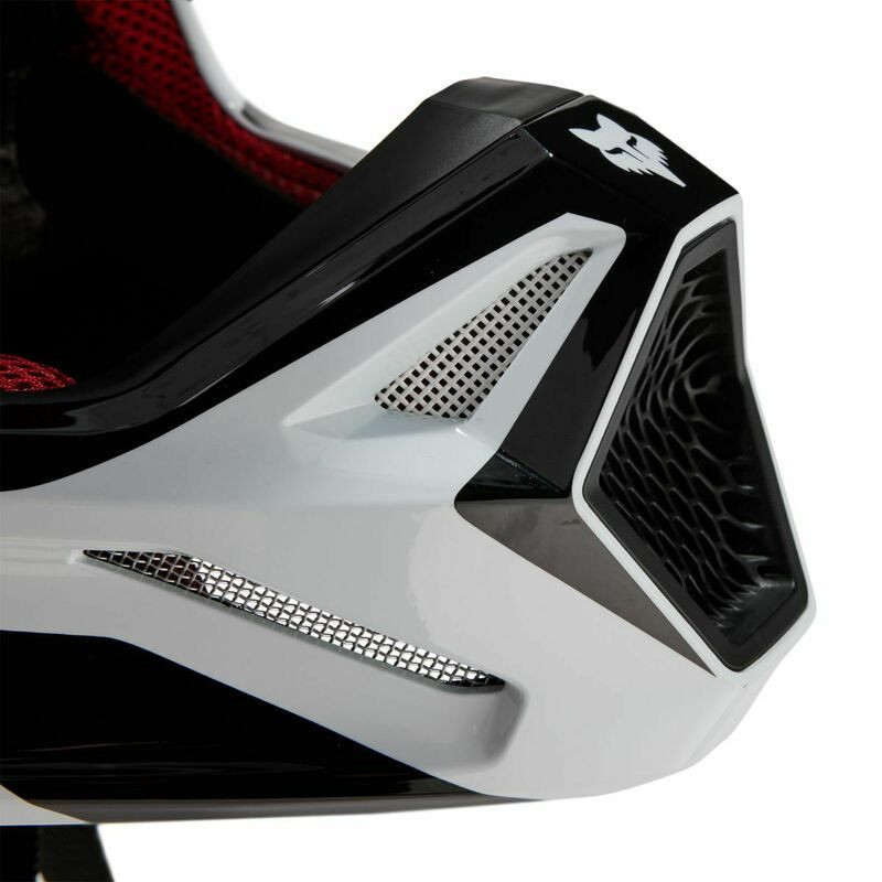 Fox Racing Youth V1 Flora White Black Helmet
