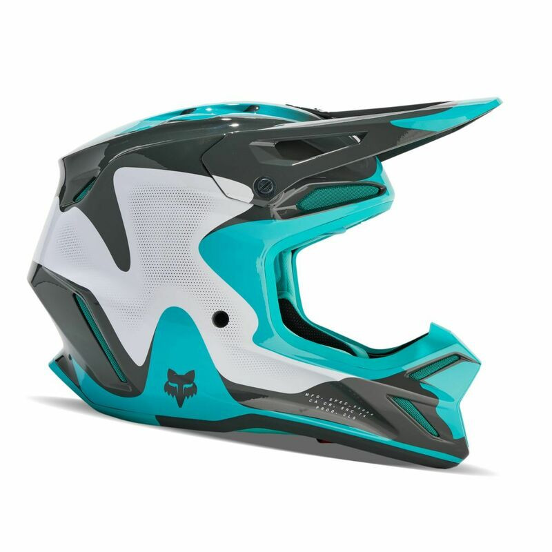 Fox Racing V3 Revise Teal Helmet