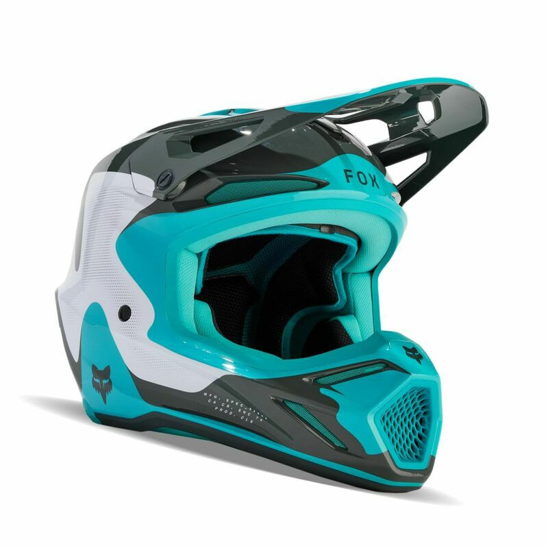 Fox Racing V3 Revise Teal Helmet