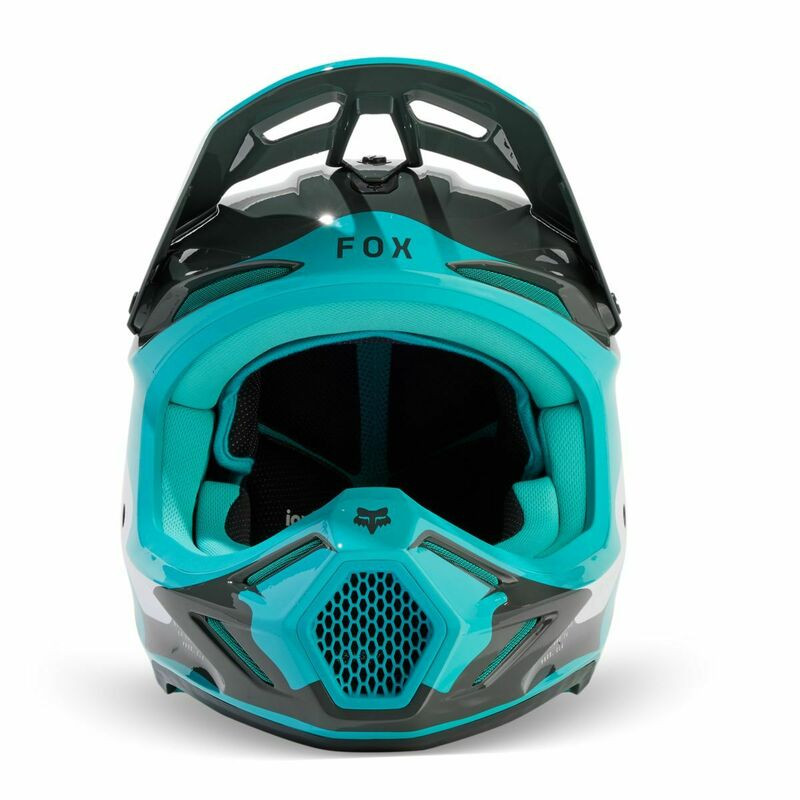 Fox Racing V3 Revise Teal Helmet