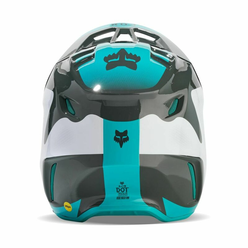 Fox Racing V3 Revise Teal Helmet