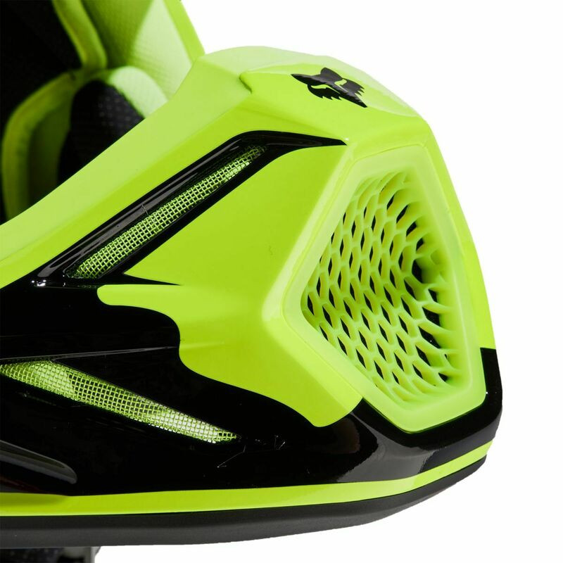 Fox Racing V3 Revise Red Yellow Helmet