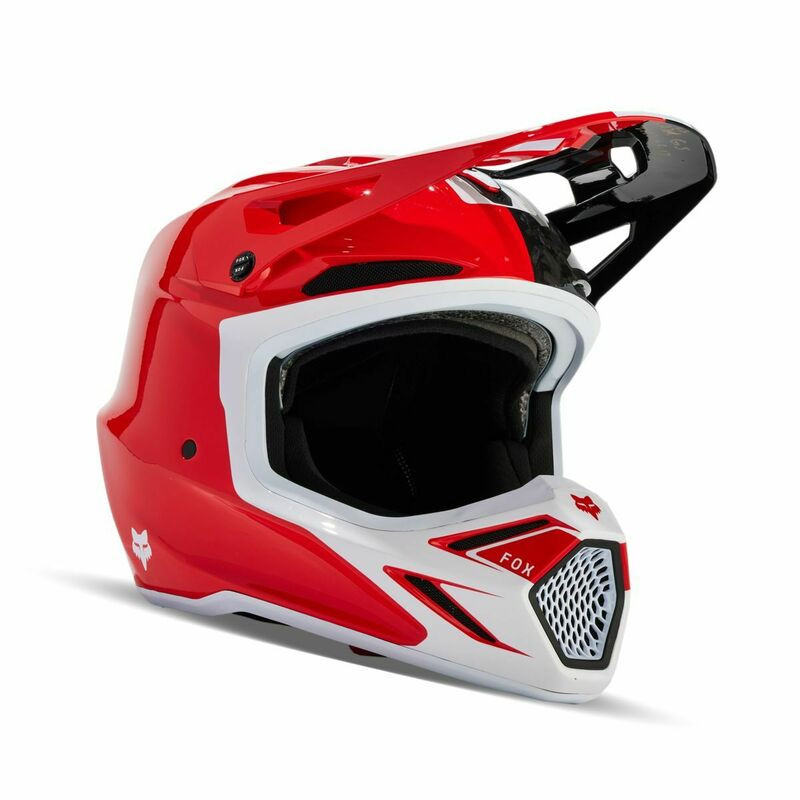 Fox Racing V3 RS Optical Flo Red Helmet - Speed Addicts