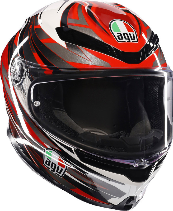 AGV K6 S Reeval White Red Gray Helmet - Speed Addicts