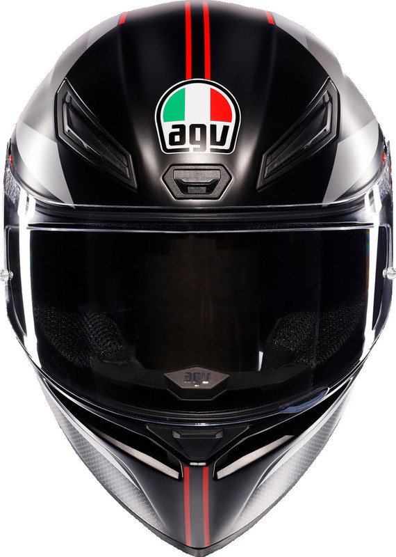 AGV K1 S Lap Matte Black Gray Red Helmet - Speed Addicts