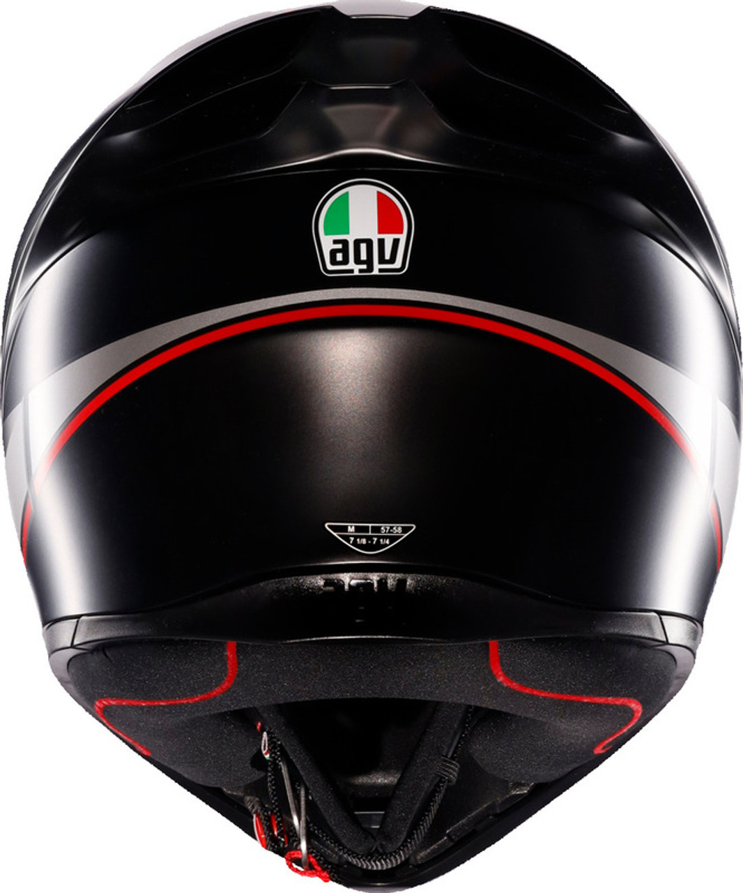 AGV K1 S Lap Matte Black Gray Red Helmet