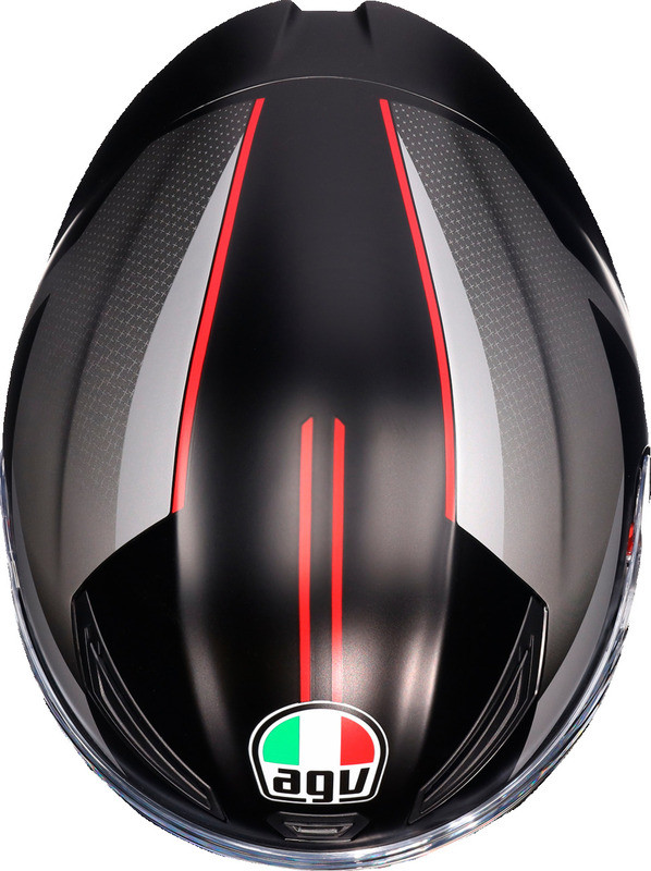 AGV K1 S Lap Matte Black Gray Red Helmet - Speed Addicts