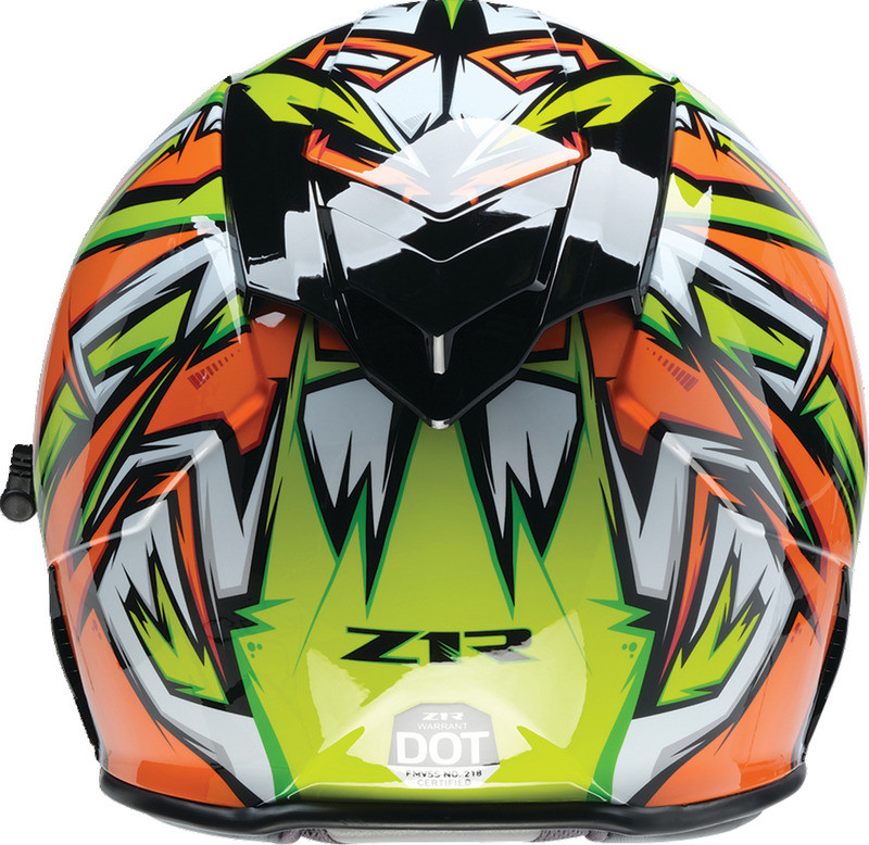 Z1R Warrant Neuron Orange Green Helmet