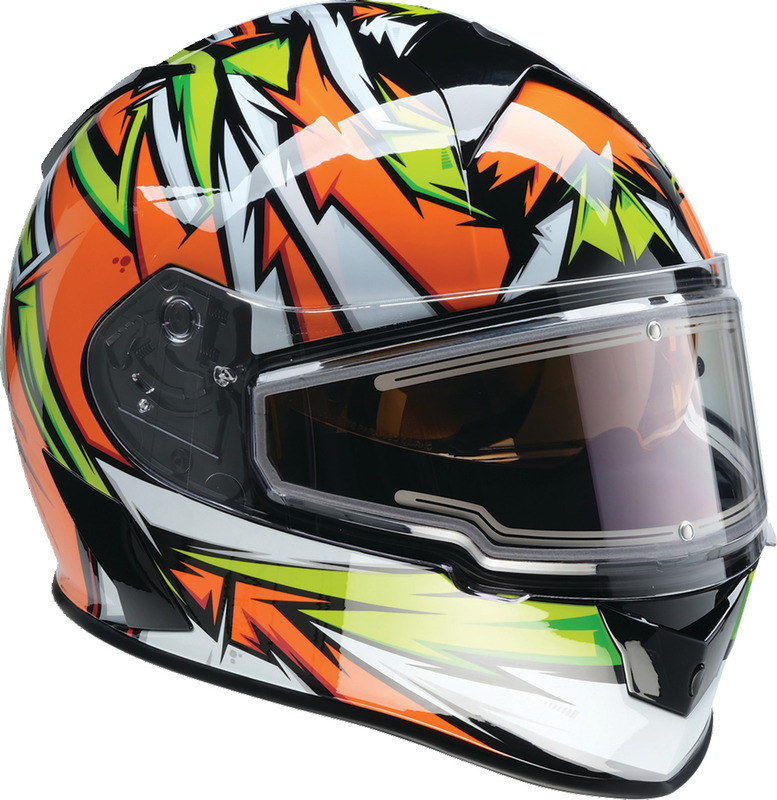Z1R Warrant Neuron Orange Green Helmet