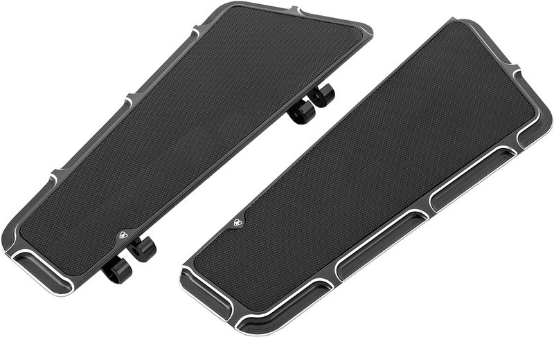 Arlen Ness Driver Floorboards Black Beveled - 15-410