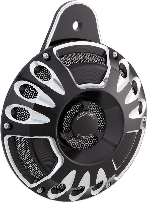 Arlen Ness Custom Horn Deep/Cut Black - 70-200