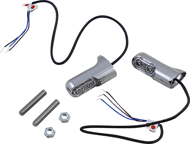 Arlen Ness Accessory Marker Lights Amber/Rear Chrome - 12-743