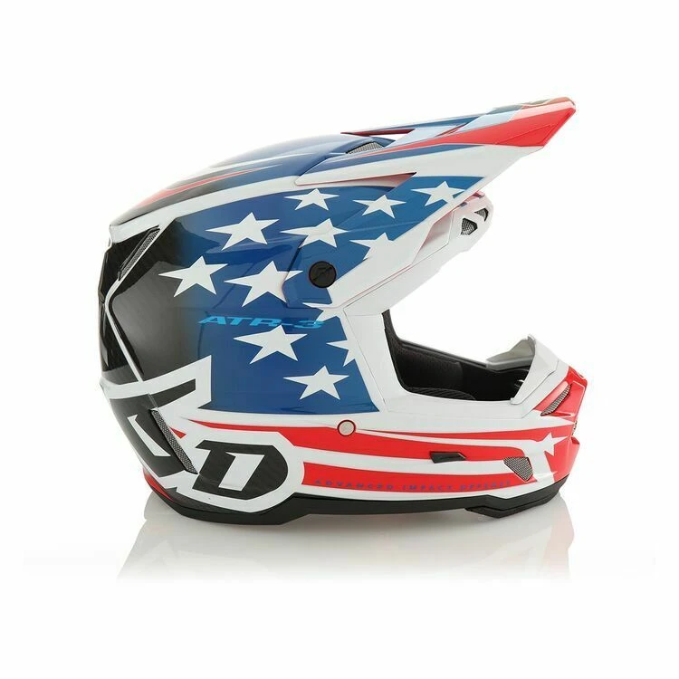 6D ATR-3 Patriot Gloss Red White Blue Helmet