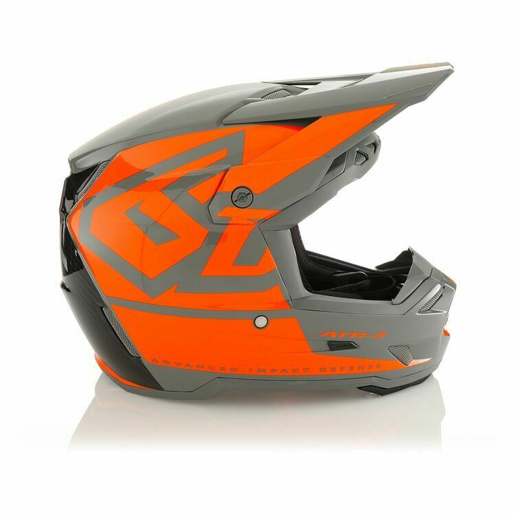6D ATR-3 Hex Gloss Neon Orange Helmet