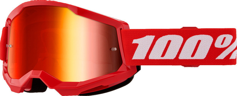100% Strata 2 Red Mirror Red Goggles