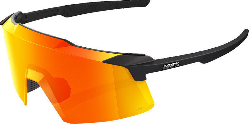 100% Aerocraft Soft Tact Black HiPER Red Sunglasses